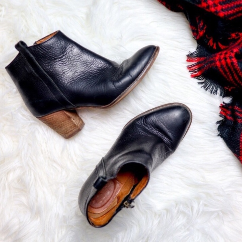 Black Leather Madewell boots
